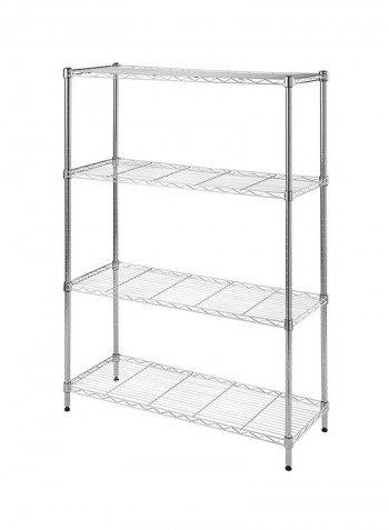 4-Shelf Wire Rack HTC-WR604 Chrome 91 x 35 x 137centimeter