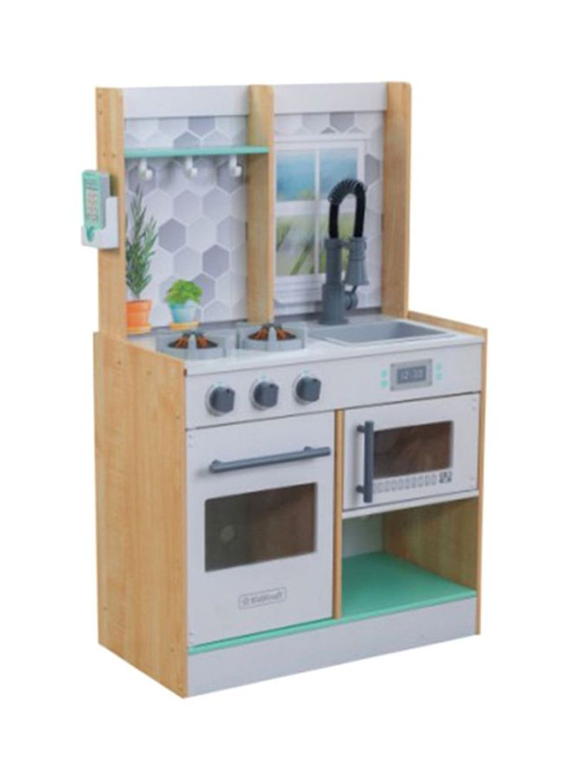 Let's Cook Wooden Play Kitchen 58.42x32x 89.41cm