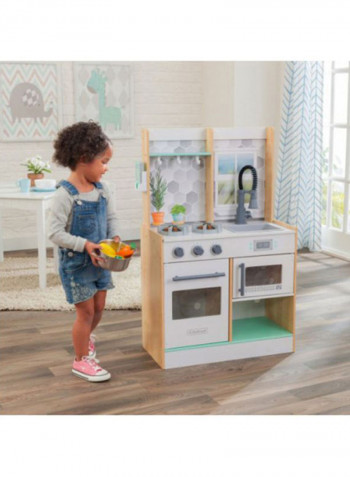 Let's Cook Wooden Play Kitchen 58.42x32x 89.41cm