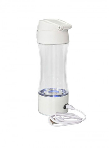Plastic Water Bottle Clear/White 8х7х22cm