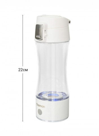 Plastic Water Bottle Clear/White 8х7х22cm
