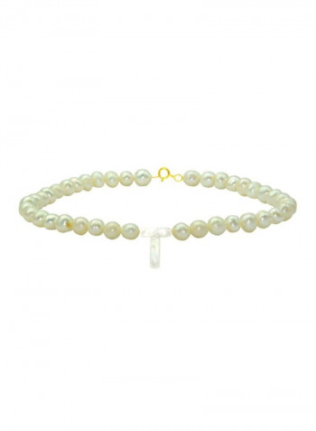 Pearls Studed Letter T Bracelet
