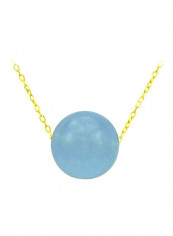 18 Karat Yellow Gold Stone Studded Pendant Necklace