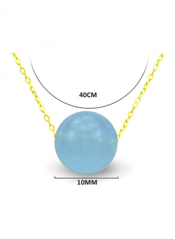 18 Karat Yellow Gold Stone Studded Pendant Necklace