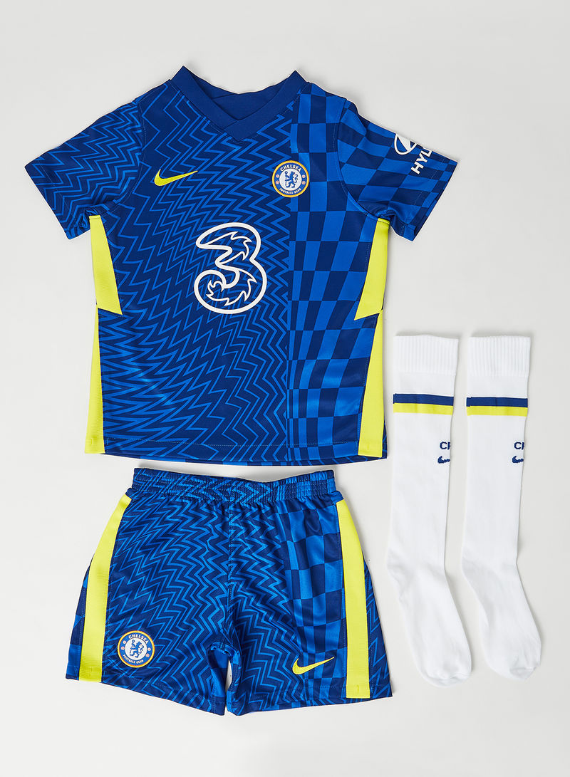 Kids Chelsea F.C. 2021/22 Home Football Kit Blue