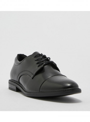 Lace Up Oxford Shoes Black