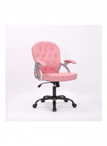 Adjustable Office Chair Pink 64.5x99x58cm