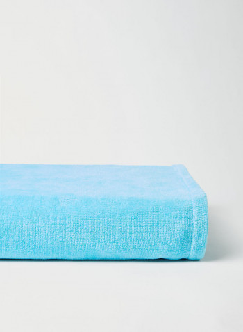 Logo Cotton Beach Towel Blue 26 x 52inch