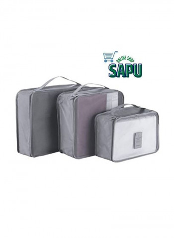 6-Piece Travel Storage Pouch Set Grey