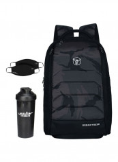 FitPack Pro Backpack With Gym Shaker And Mask Set 35L أخضر زيتوني