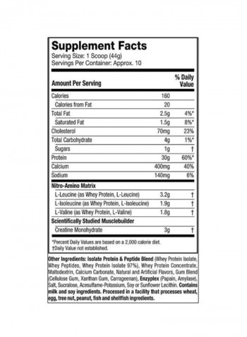 Nitro Tech Whey Isolate Protein - Vanilla - 4.54 Kg