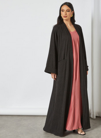 Stylish Scoop Neck Maxi Dress Pink