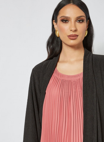 Stylish Scoop Neck Maxi Dress Pink