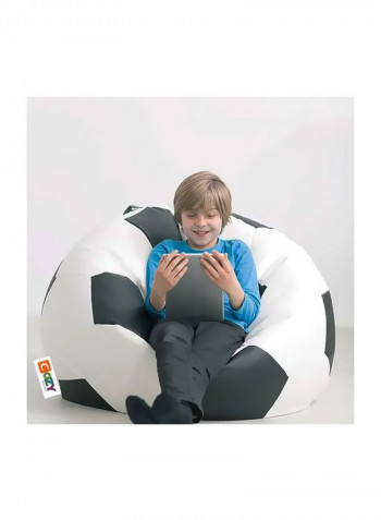 PVC Bean Bag White/Black
