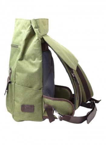 Zelda Link Hooded Backpack 16.14-Inch Green/Brown/White