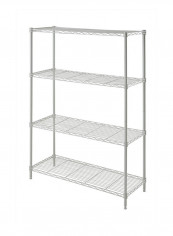 4 Shelf Wire Rack HTC-WR603 White 91 x 35 x 137centimeter