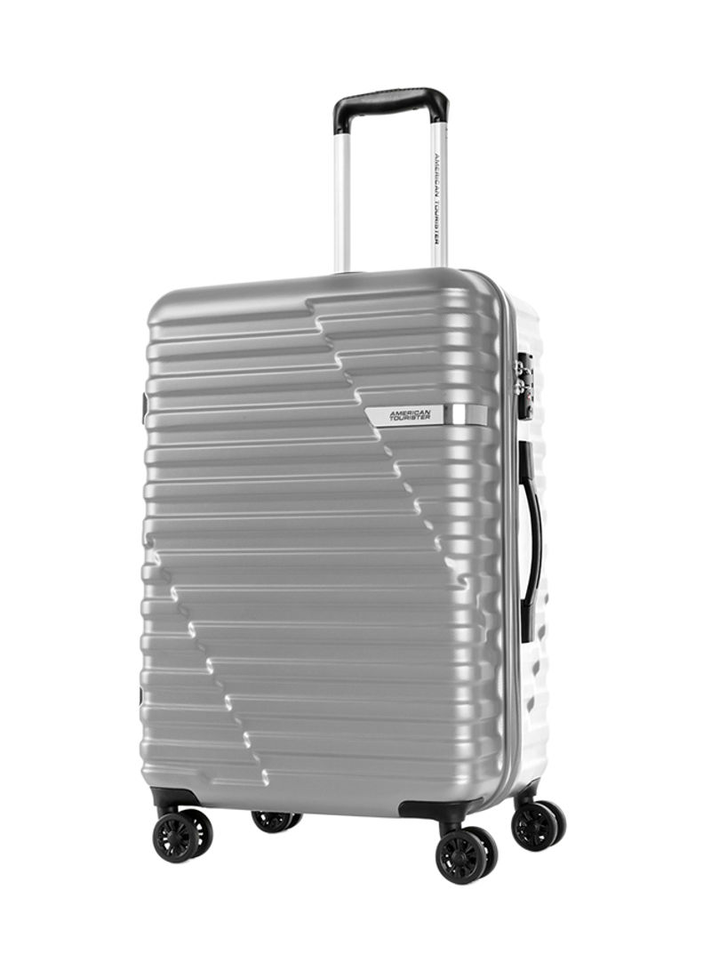 Spinner Skybridge Hard Medium Luggage Trolley Bag, 68cm Silver