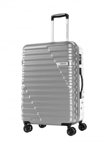 Spinner Skybridge Hard Medium Luggage Trolley Bag, 68cm Silver