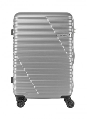 Spinner Skybridge Hard Medium Luggage Trolley Bag, 68cm Silver