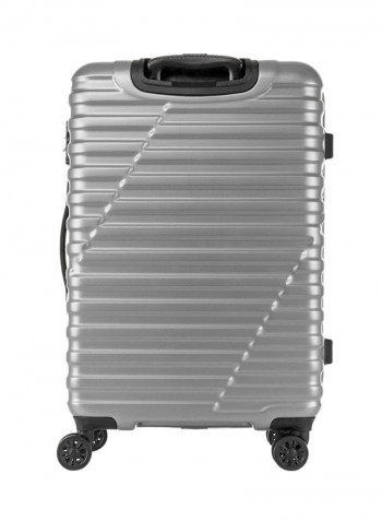 Spinner Skybridge Hard Medium Luggage Trolley Bag, 68cm Silver