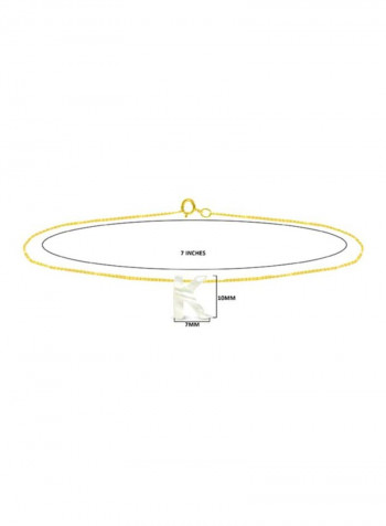 18 Karat Gold Pearl Studded Letter K Bracelet