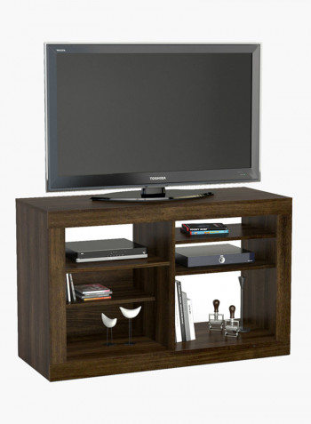 Alvorada Low TV Rack Dark Walnut 110 x 70.5 x 110centimeter