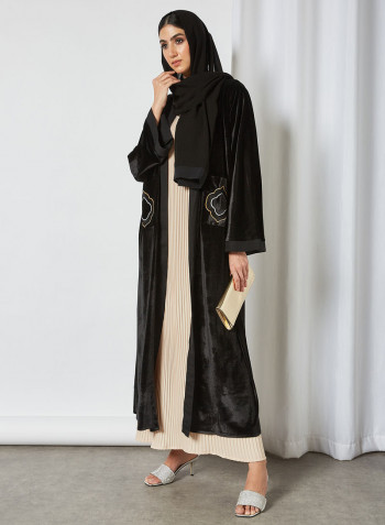 Stylish Scoop Neck Maxi Dress Beige