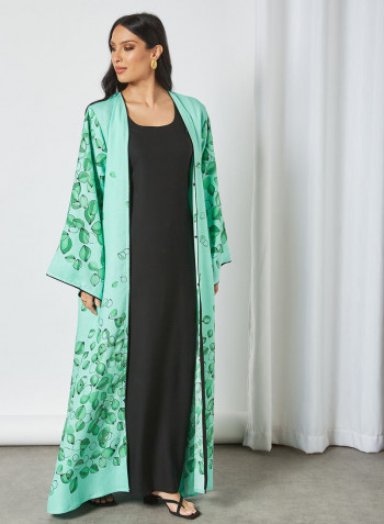 Stylish Scoop Neck Maxi Dress Black