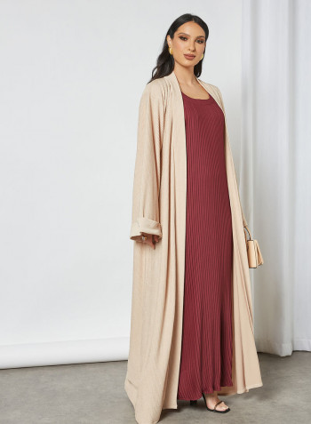 Stylish Scoop Neck Maxi Dress Red
