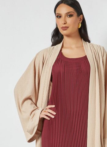 Stylish Scoop Neck Maxi Dress Red