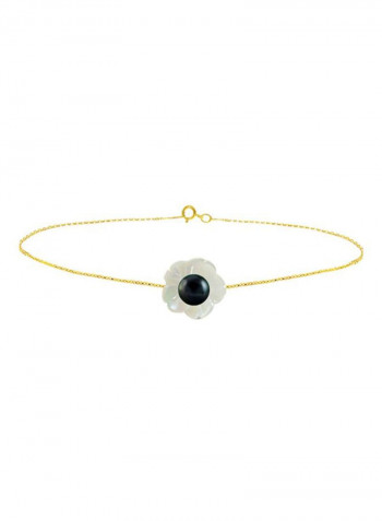 18 Karat Mother Of Pearl Shell Bracelet