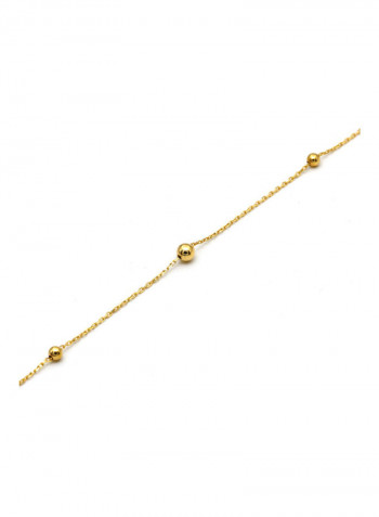 18K Real Gold 4 Ball Seed Bracelet