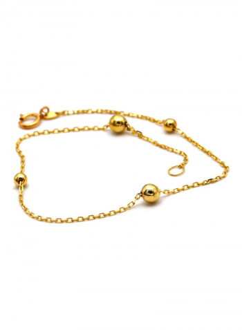 18K Real Gold 4 Ball Seed Bracelet