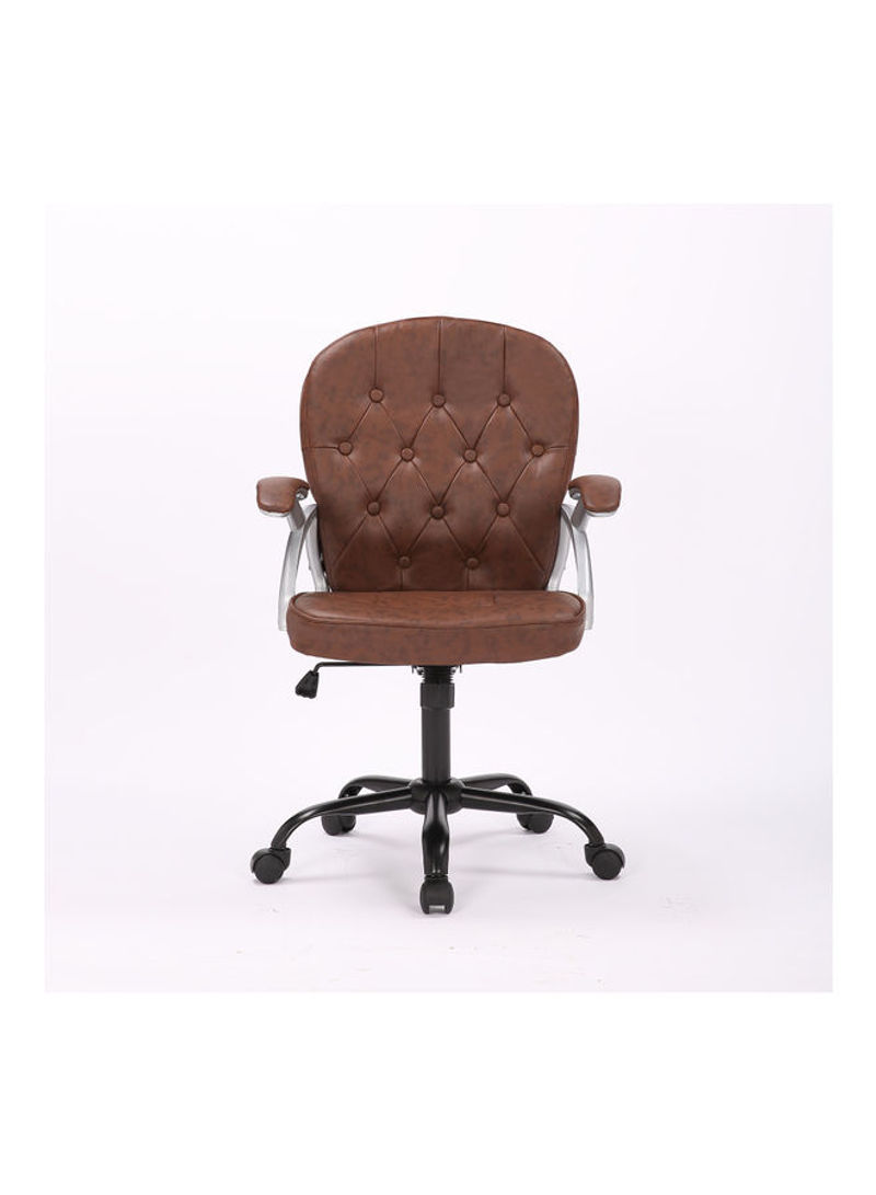 Adjustable Office Chair Brown 64.5x99x58cm