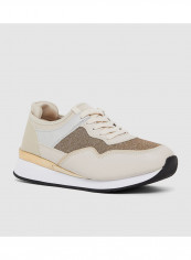 Comfortable Stripe Sneakers Gold/Beige reviews Comfortable Stripe Sneakers Gold/Beige