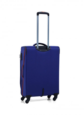Warren Softside Medium Check in Luggage Trolley Blue