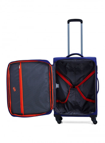 Warren Softside Medium Check in Luggage Trolley Blue