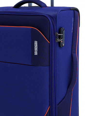 Warren Softside Medium Check in Luggage Trolley Blue