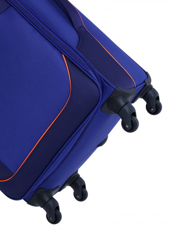 Warren Softside Medium Check in Luggage Trolley Blue