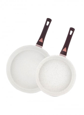 15-Piece Viola Cookware Set Rose Gold/White
