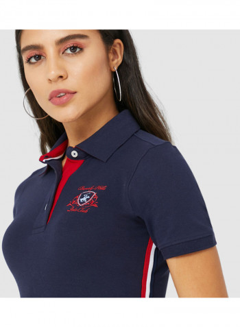 Dont Mind If I Do Polo Dress Blue