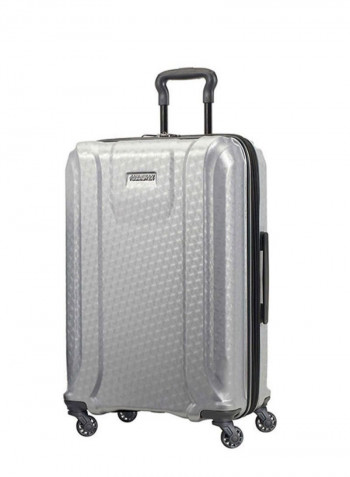 Hardside Luggage Trolley Silver