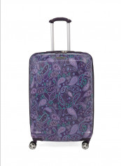 Mar Vista HS Spinner Luggage Trolley 25x18x10 Inch Purple Paisley