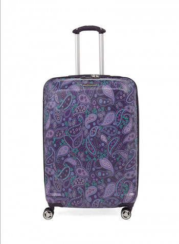 Mar Vista HS Spinner Luggage Trolley 25x18x10 Inch Purple Paisley