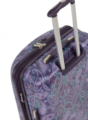 Mar Vista HS Spinner Luggage Trolley 25x18x10 Inch Purple Paisley
