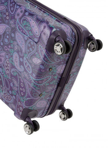 Mar Vista HS Spinner Luggage Trolley 25x18x10 Inch Purple Paisley