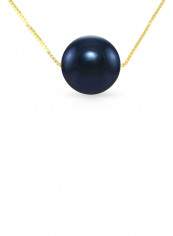 18 Karat Solid Gold With 8 mm Pearl Pendant Necklace