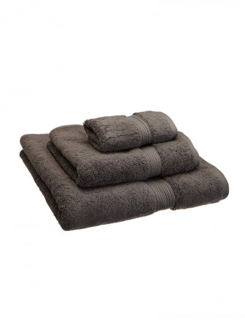 3-Piece Soft Towel Dark Grey