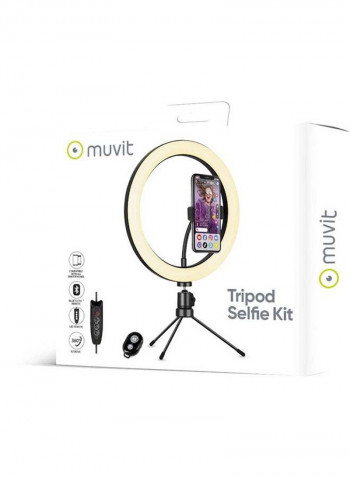 Tripod with Light Ring 10 inch Black