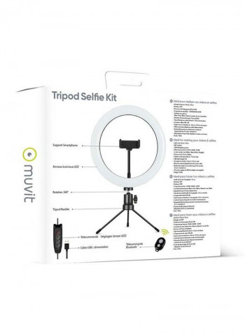 Tripod with Light Ring 10 inch Black